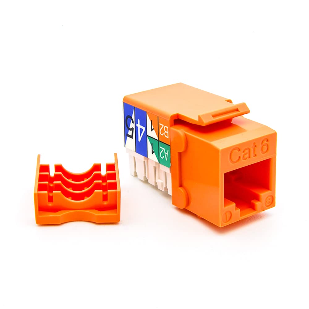 おれんじ Amazon.com: Beszin Cat.6 RJ45 110 Type Keystone Jack (5-Pack